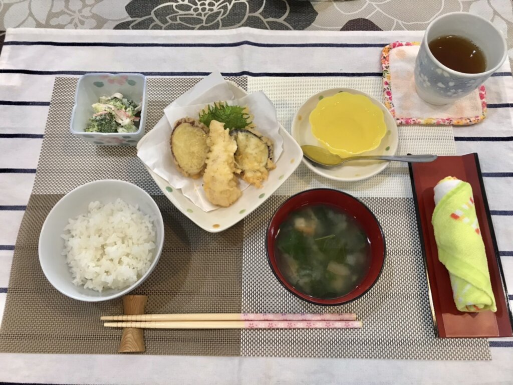 鹿児島 デイサービス スター倶楽部　ランチ　天ぷら定食