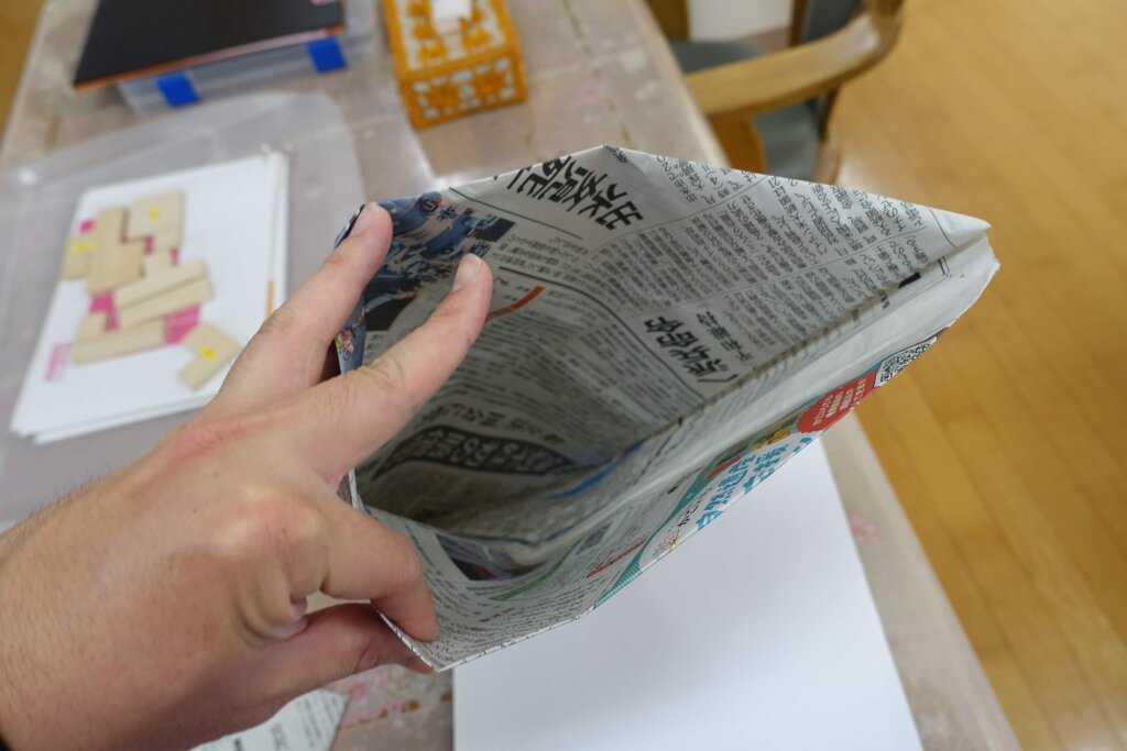 鹿児島ディサービス　新聞紙　ごみ袋