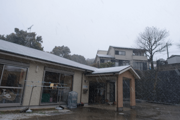 鹿児島ディサービス　雪　冠雪