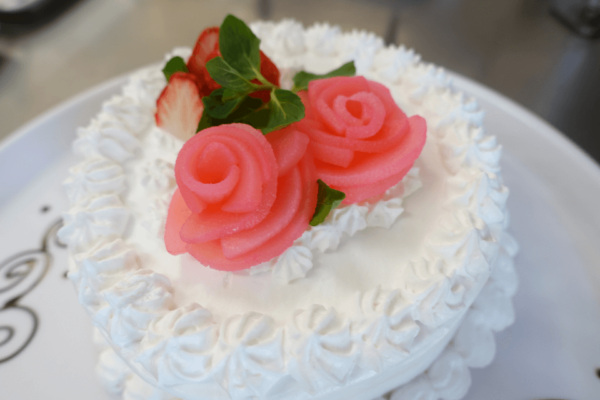 鹿児島ディサービス　誕生日会　手作りケーキ