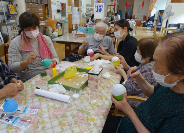 鹿児島　デイサービス　創作活動　風鈴