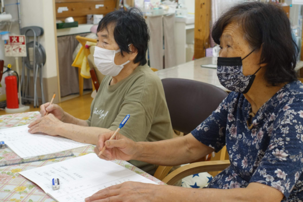 鹿児島ディサービス　脳トレ活動　漢字