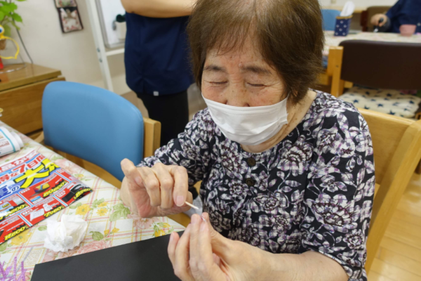 鹿児島ディサービス　創作活動　花火