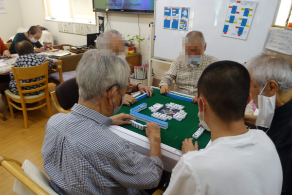 鹿児島ディサービス　レク活動　麻雀活動