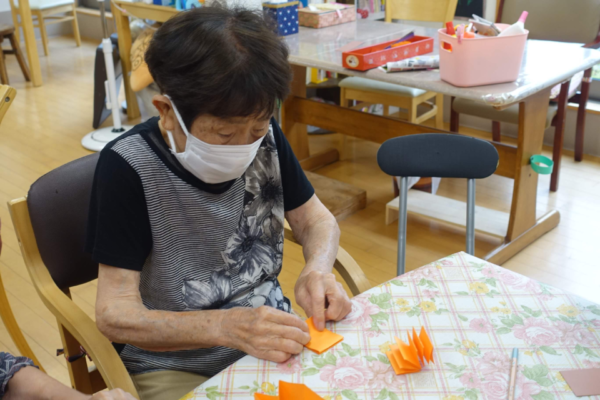 鹿児島ディサービス　創作活動　かぼちゃ