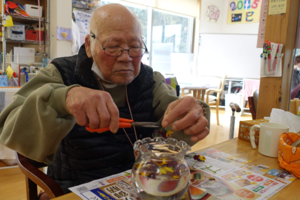 鹿児島ディサービス　生け花　制作