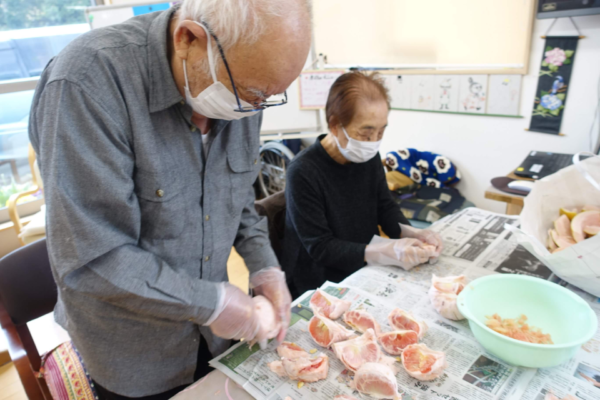 鹿児島ディサービス　ボンタン　取り出し