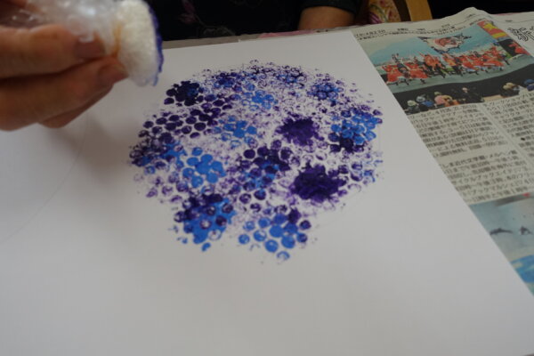 鹿児島　デイサービス　創作活動　紫陽花