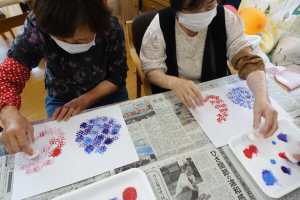 鹿児島　デイサービス　創作活動　紫陽花