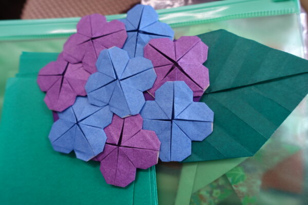 鹿児島　デイサービス　創作活動　紫陽花