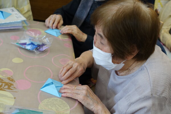 鹿児島　デイサービス　創作活動　紫陽花