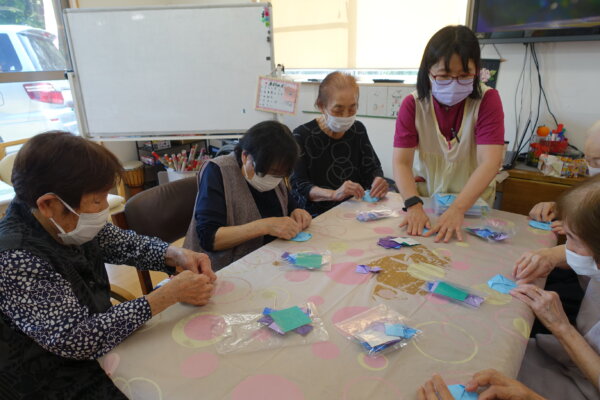 鹿児島　デイサービス　創作活動　紫陽花