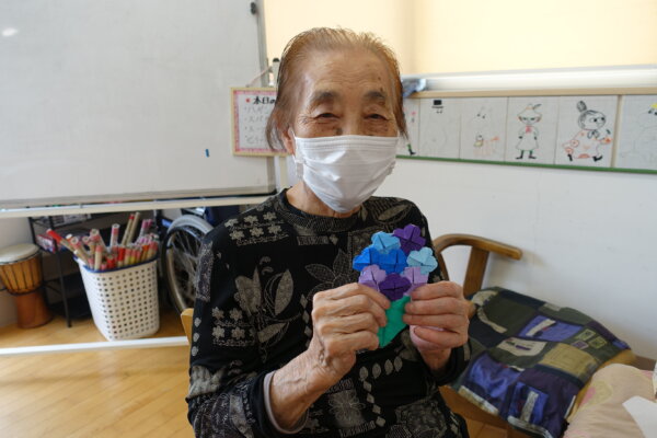鹿児島　デイサービス　創作活動　紫陽花