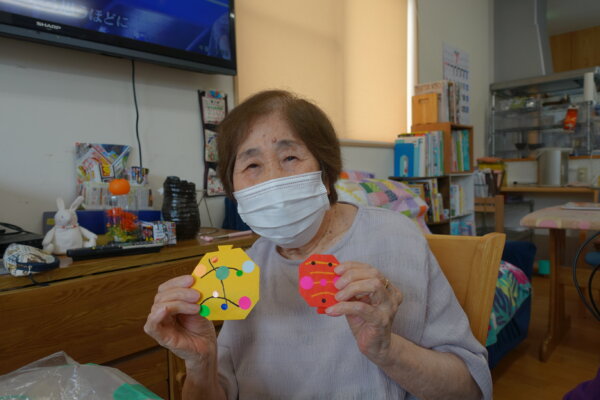 鹿児島　デイサービス　創作活動　お祭り　ボンボン