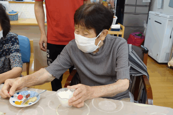 鹿児島デイサービス　おやつ　白熊