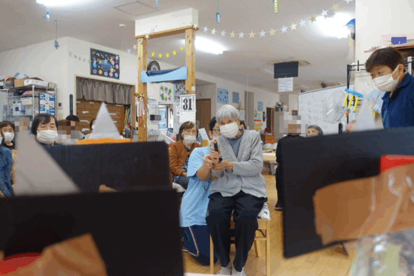 鹿児島デイサービス レク活動 射的大会