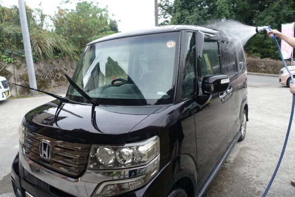 鹿児島　デイサービス　洗車　降灰