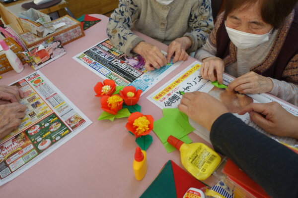 鹿児島 デイサービス 創作活動 椿