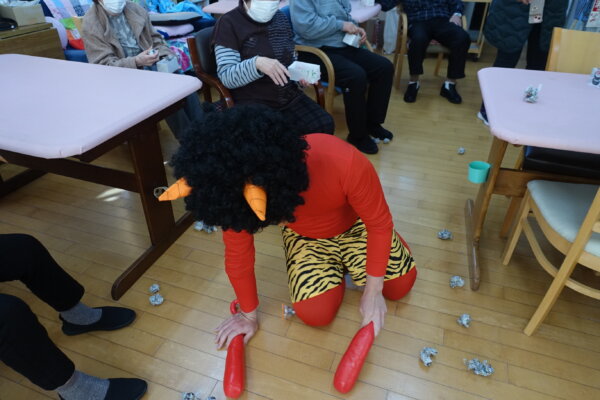鹿児島　デイサービス　節分　豆まき