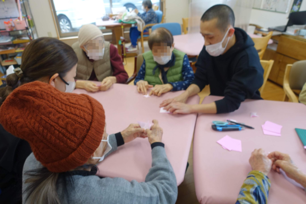 鹿児島ディサービス　創作活動　桜