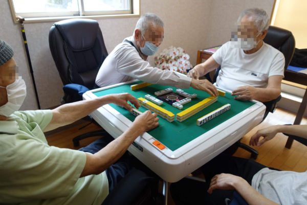 鹿児島ディサービス　麻雀　レク活動