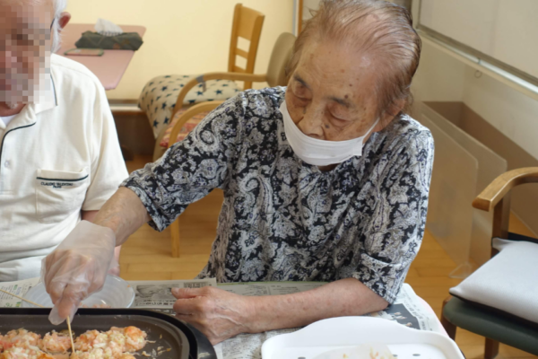 鹿児島ディサービス おやつレク たこ焼き