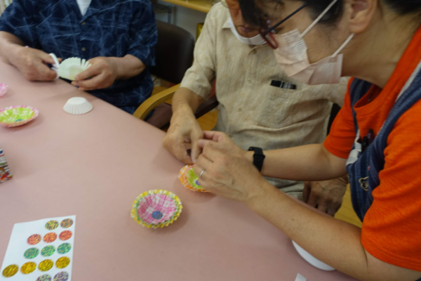 鹿児島ディサービス 創作活動 花火
