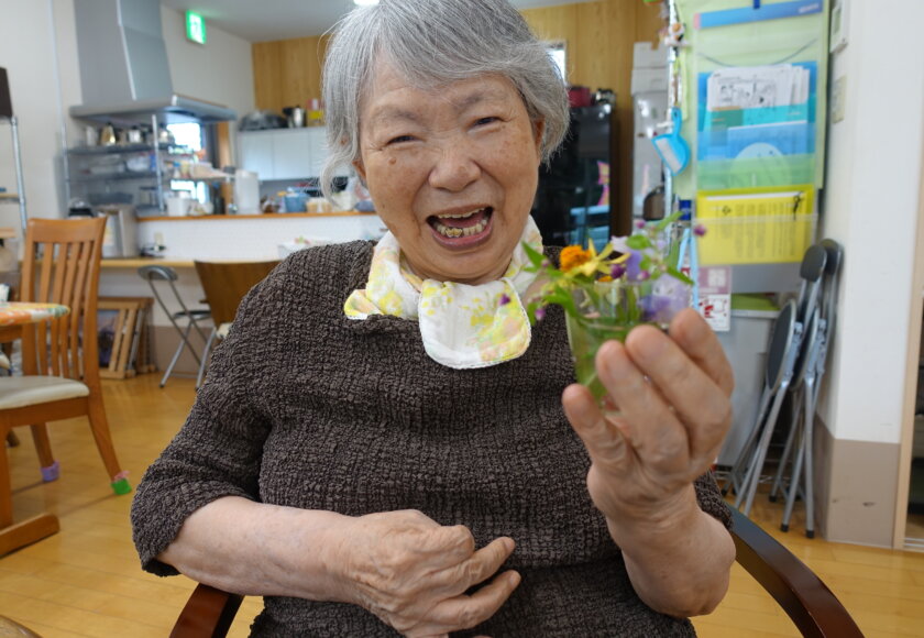 鹿児島 デイサービス スター倶楽部 花 生ける