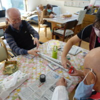 鹿児島スター俱楽部よしの 新聞紙棒 作成