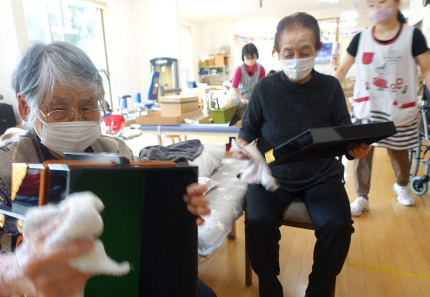 鹿児島ディサービス　５月人形　飾り付け