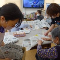 鹿児島ディサービス 新聞紙 ごみ袋