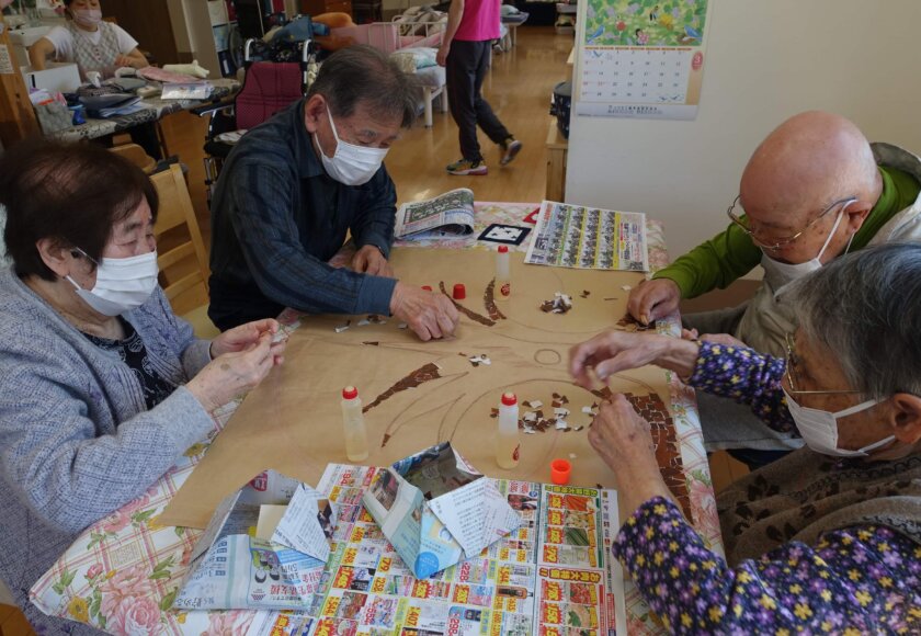 鹿児島ディサービス 創作活動 桜