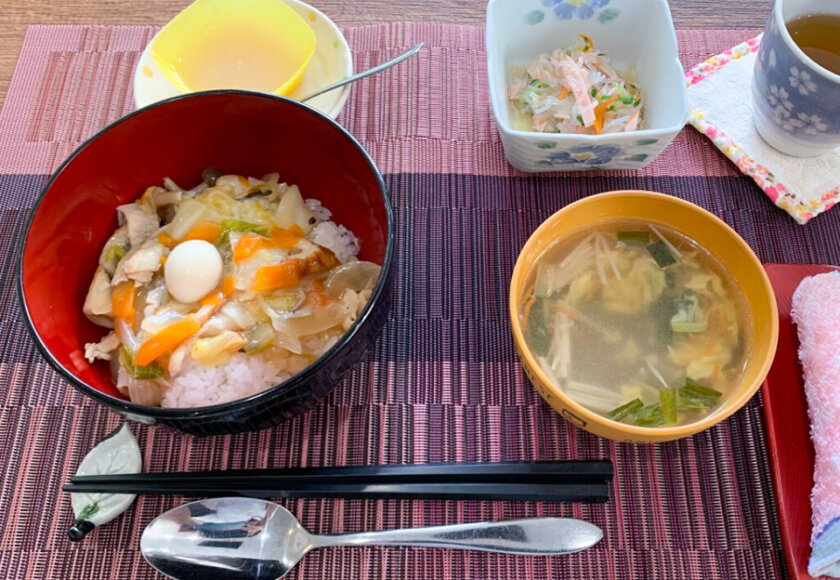 デイサービス 手作り 昼食 スター倶楽部 鹿児島 中華丼