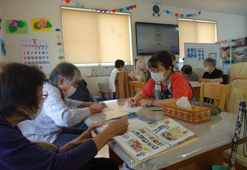 鹿児島ディサービス　絵描き歌　挑戦