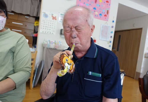 鹿児島ディサービス　自主トレ　拭き戻し