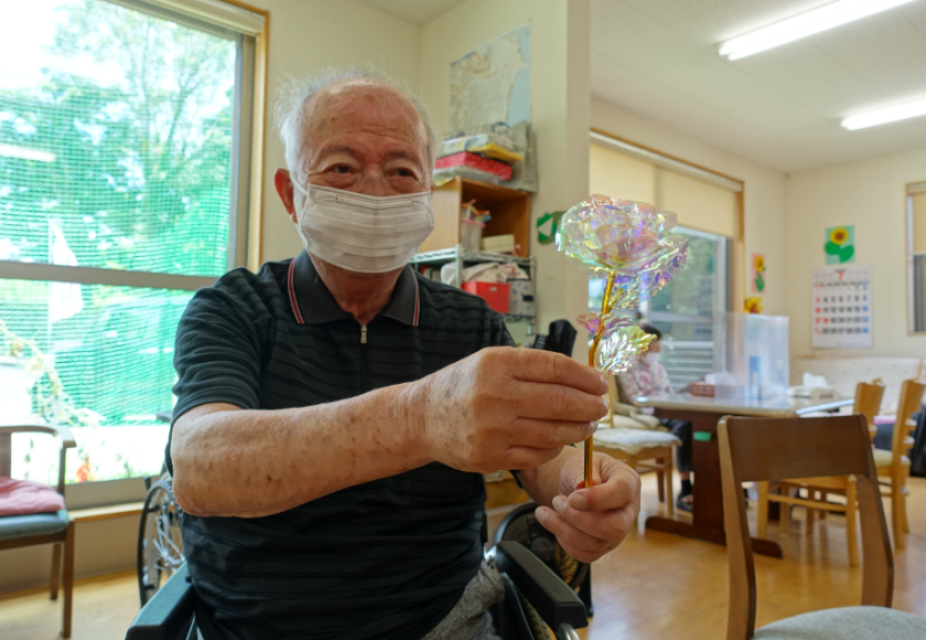 鹿児島ディサービス 薔薇 プレゼント