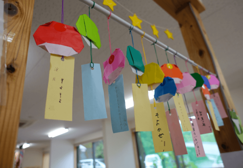 鹿児島ディサービス　創作活動　風鈴　