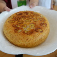 鹿児島ディサービス　おやつ　バナナケーキ