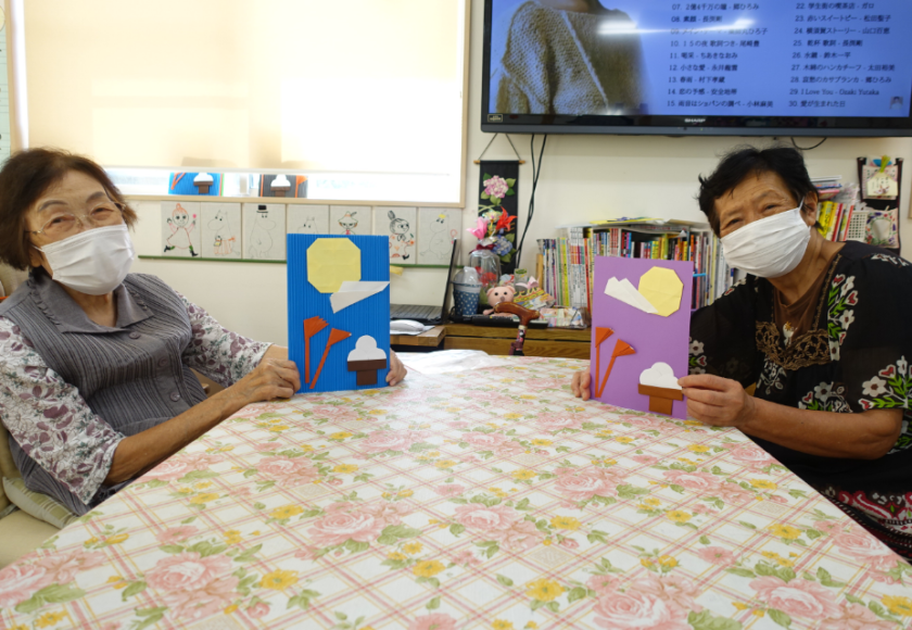 鹿児島ディサービス　創作活動　十五夜