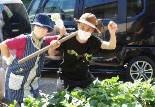 鹿児島ディサービス　芋ほり　活動
