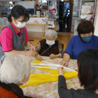 鹿児島ディサービス　しめ縄作り　活動