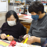 鹿児島ディサービス　しめ縄　活動　