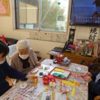 鹿児島デイサービス 創作活動 椿