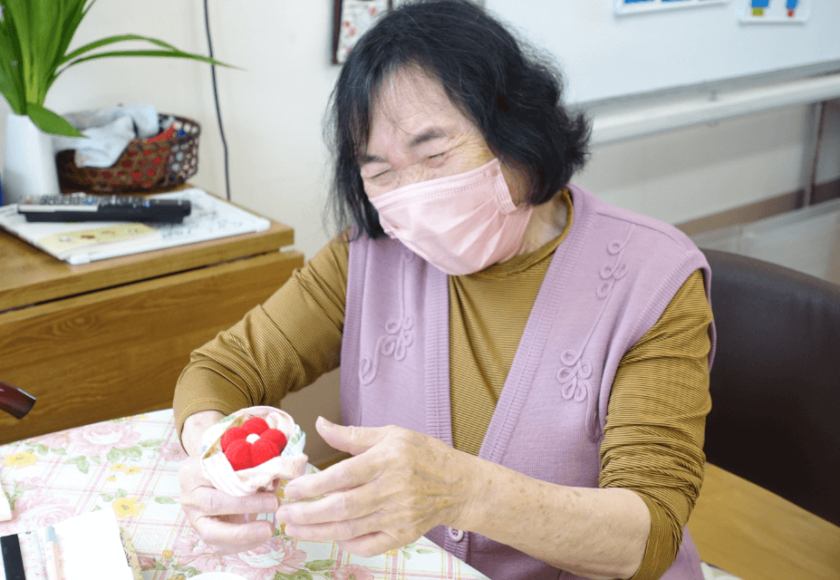 鹿児島ディサービス 裁縫活動 髪ゴム