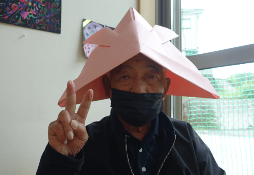 鹿児島ディサービス　子供の日　兜