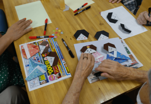 鹿児島ディサービス　折り紙　織姫彦星