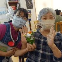 鹿児島ディサービス 花摘み 花生け