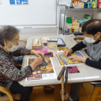 鹿児島ディサービス　スクラッチアート　挑戦