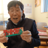 鹿児島ディサービス　創作活動　クリスマス箸袋