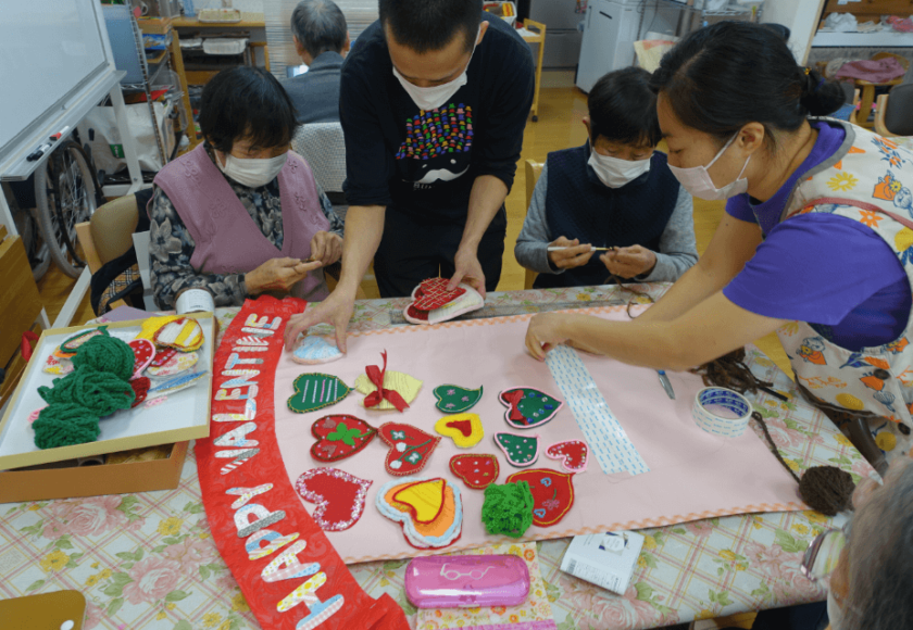 鹿児島ディサービス 創作活動 2月壁紙